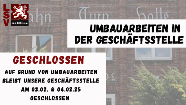 Umbauarbeiten in der Geschäftsstelle